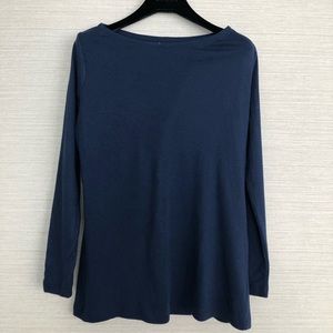 VINEYARD VINES navy blue boatneck top 3/4 sleeves
